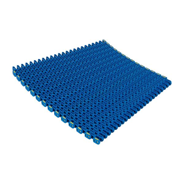 Cinturão transportador modular de plástico com rolos