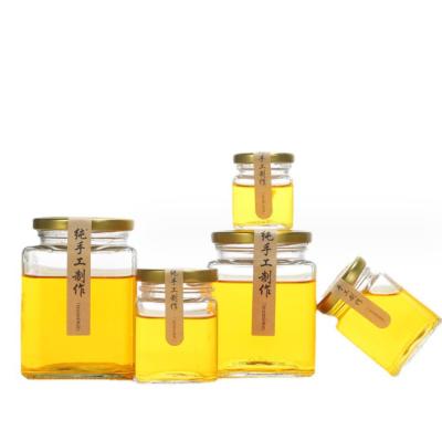 Square Honey Jam Empty Glass Bottles With Lid 50ml 80ml 100ml 200ml 280ml