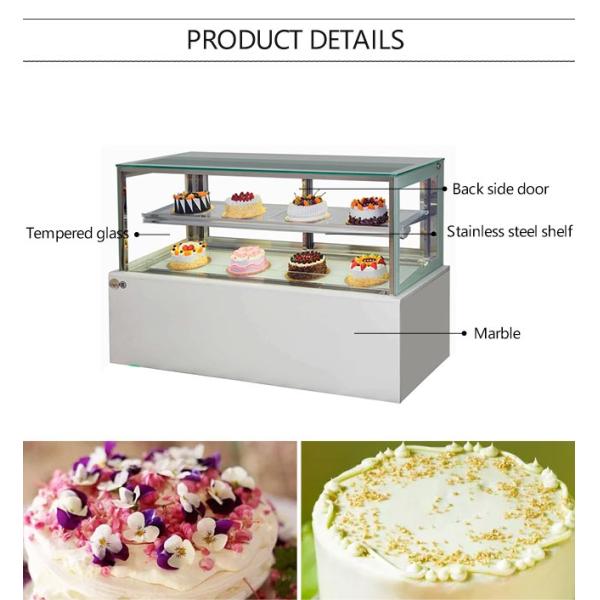 Хладоагент температуры Р134А стекла 2~10 мрамора холодильника дисплея торта верхней части Суда