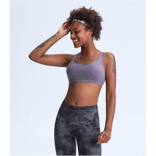 Нагая чувствуя задняя часть Breathable бюстгальтера спорт женщин перекрестная со съемной пусковой площадкой