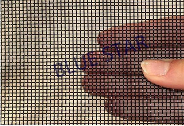 Powder Coated Black Stainless Steel Woven Wire Mesh Mosquitoesprotecttion Door / Window Screen