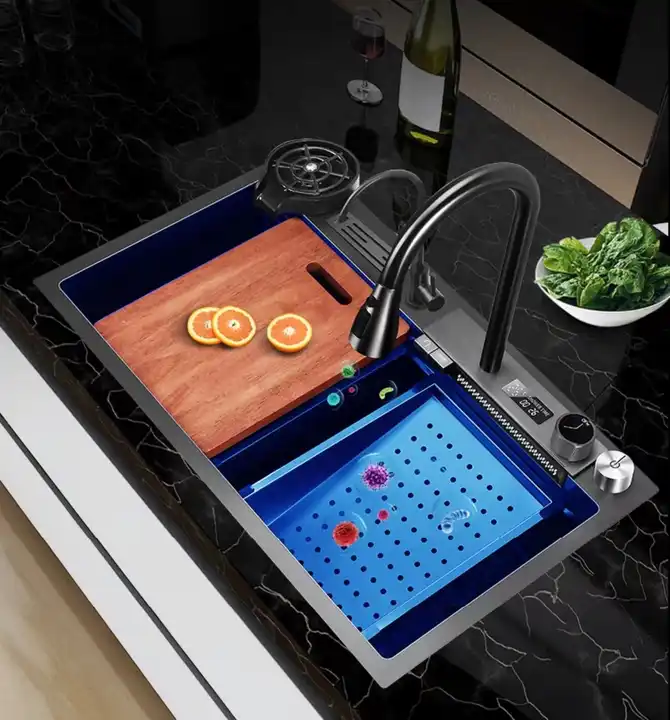 304 Stainless Steel Utility Sink Digital Waterfall Kitchen Sink