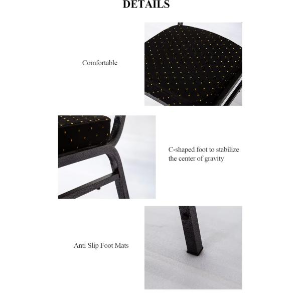 Waterproof Banquet Chair for Hotels and Events 51x46x72cm