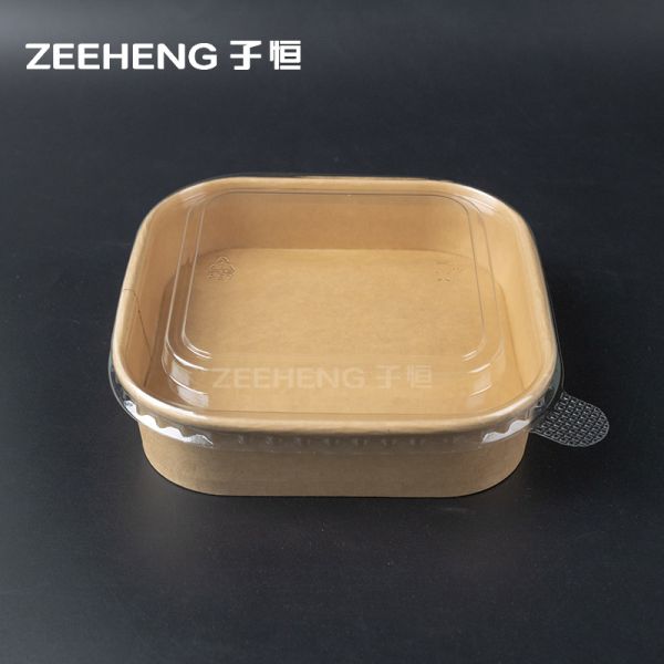 750ml /1000ml /1200ml/1400ml Square Food Pack Kraft Bowls