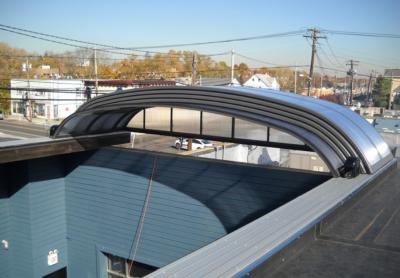 Retractable Glass Roof Sunroom Swimming Pool Cover Polycarbonate 6061 T6