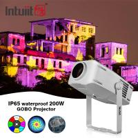 200W Profissional de Área Limpa IP65 LED Rotativo Gobo Logotipo Publicitário Rotador Projector iluminação de projeção