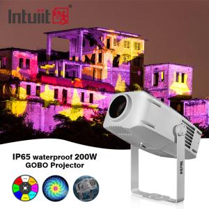 Профессиональное наружное водонепроницаемое 200 Вт IP65 светодиодный ротационный логотип Гобо Рекламный ротатор Проектор проекционное освещение