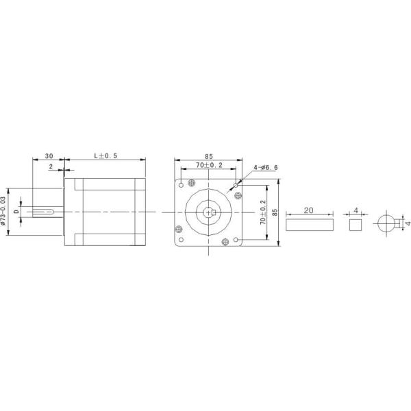3-phase 86 Series hybrid stepper motor J3913