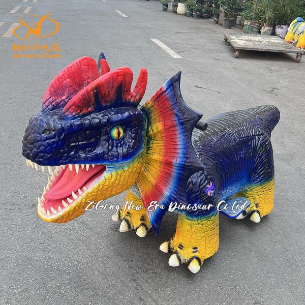 Light Effects Animatronic Dinosaur Ride 100kg Load Electric Walking Dinosaur Ride