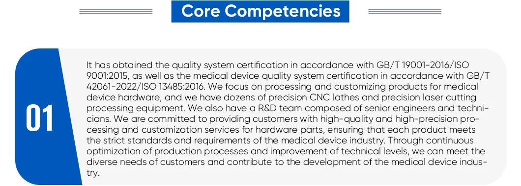 Des aiguilles en acier inoxydable de qualité supérieure pour une fente et un tapage précis