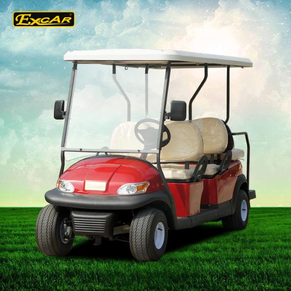 Тележка гольфа автомобиля клуба Сеатер красного цвета 6 с крышкой дождя, мотором АДК 48В 3.7КВ