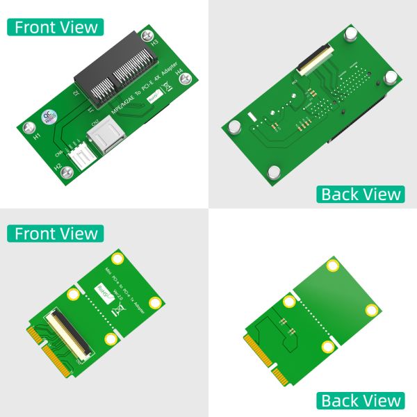 Mini PCI-E to PCI-E Express X4/X8 Riser Card with High Speed FPC Cable Magnetic Pad and Plug and Play
