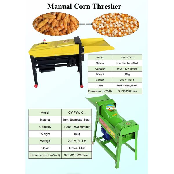 Electric Corn Sheller Machine 1500kg/h Capacity Steel Maize Threshing Machine