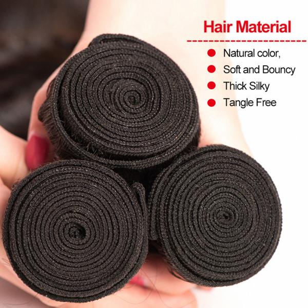 Peruvian Straight Hair Bundles 100% Human Hair Bundles Deal PeruvianRemy Hair Extension