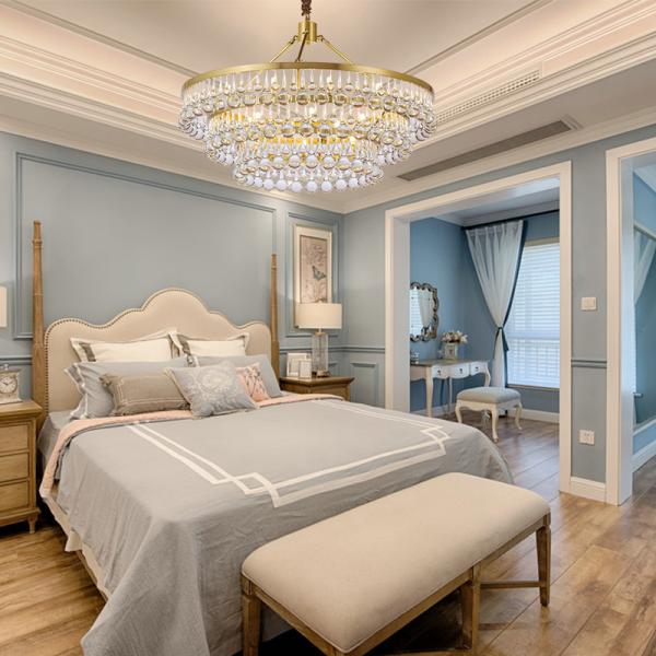 Commercial Modern Crystal Flower Chandelier Elegant Ceiling Light Led Pendant Lamp