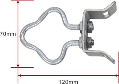 ZCGSC-07 - Горячая оцинкованная сталь Плюмовый цветок Тип столбиковый кронштейн с крючком ретрактора для FTTH