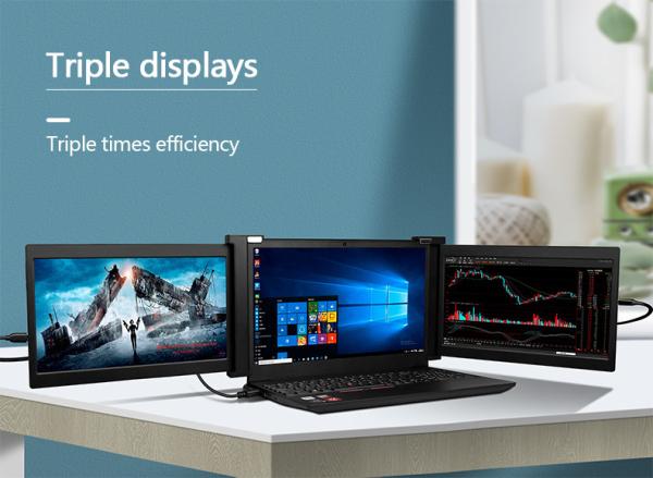 1080P 11.6 Inch IPS Extension 230cd M2 Tri Screen Laptop Monitor