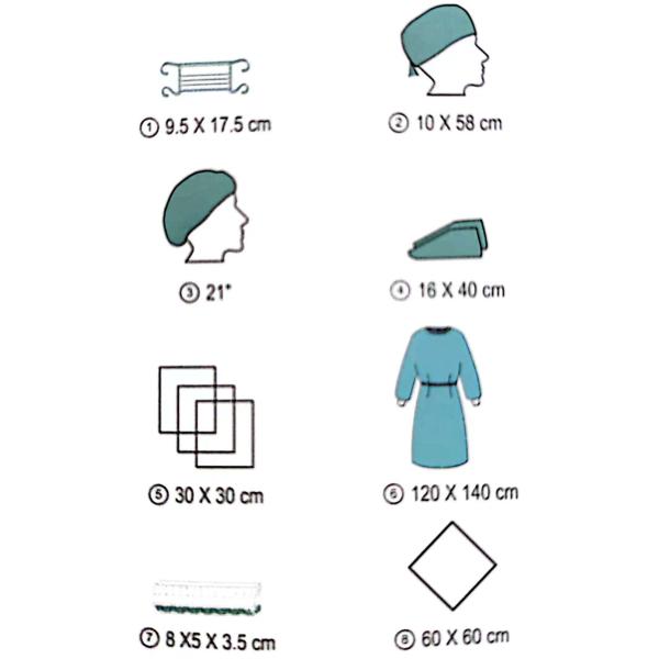 Reinforced 20-60g Surgical Dental Pack Disposable Dental Drapes With Adhensive Fenestration