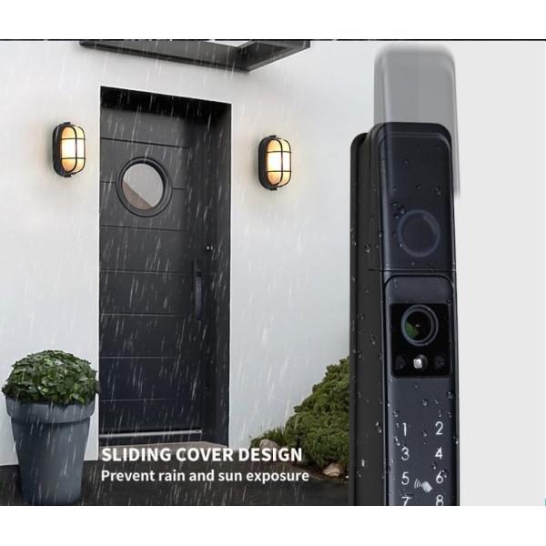 Black Smart Door Lock with Camera and Fingerprint 3D Face Recognition TUYA Waterproof Lock