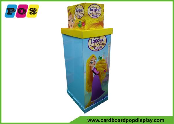 Advertising Shelf Cardboard Display Stands UV Varnish For Tangled Toys FL205