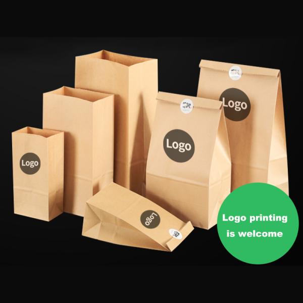 Бумажные мешки Kraft несущей хлеба изготовленной на заказ упаковки еды гастронома печати логотипа на вынос