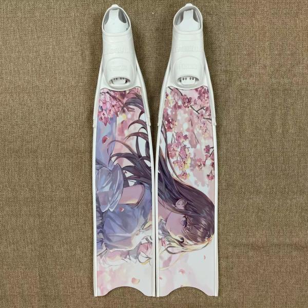 Lightweight Flexible Fiberglass Freediving Fins For Snorkeling Spearfishing