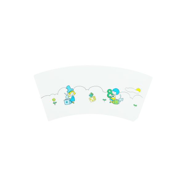 Wood Pulp Paper Cup Fan 6oz Logo Printed Heat Resistant With Free Samples