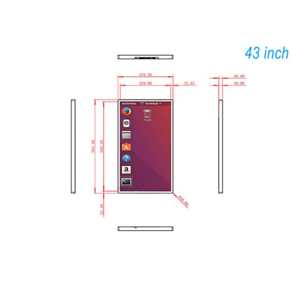 43-inch Android System High-definition LCD Medical Examination Room Department Door Wall Information Digital Advertising Boards