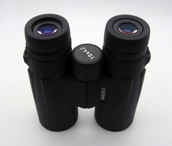 10x42 Waterproof Black Compact Travel Binoculars / Lightweight Binoculars For Hunting
