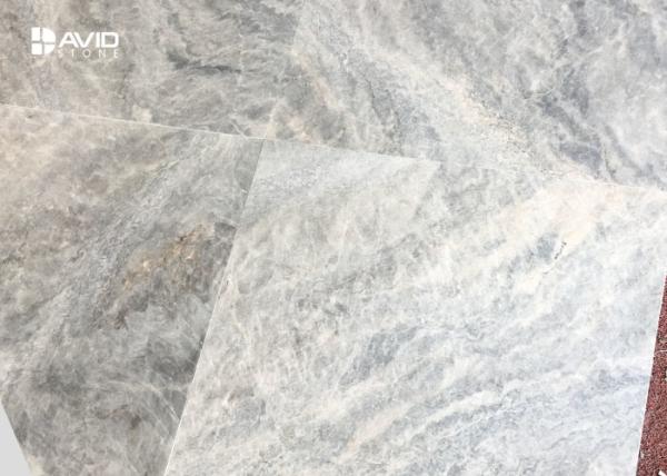 Disorderly Veins Type Marble Stone Tile , Grey And White Marble Wall Tiles