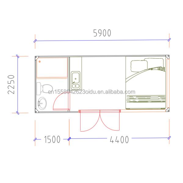 Diseño chino estilo UE 20 pies Casas de madera Jardín Casas prefabricadas de lujo moderno casa prefabricada Estructura de acero