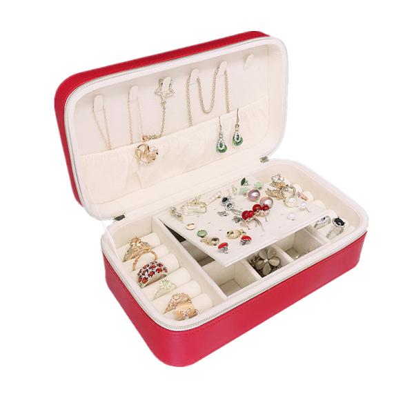 SGS Personalised Leather Travel Jewellery Box With Drawers Contemporary Design