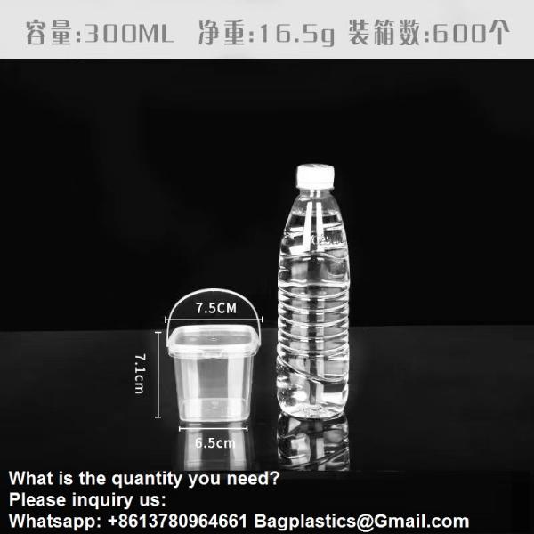 Bucket With Lid, Clear Bucket, Plastic Food Storage Container, Ice Cream Bucket, Reusable Container, Plastic Bucket, Tub With Lid, Storage Container, Round Plastic Pail, BPA Free, Pail With Handle