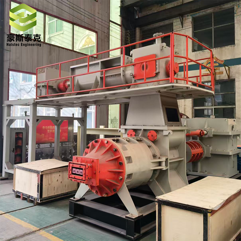 Brick Factory Machine Double Stage Vacuum Extruder Make The Raw Materials Into Mud Strips Supporting Brick Manufacturing Lines