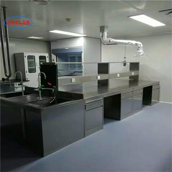 Polished Stainless Steel Lab Bench for Educational Institutions