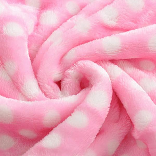 100 Polyester Flannel Hoodie Blanket Dot Cat Design Robe Fleece