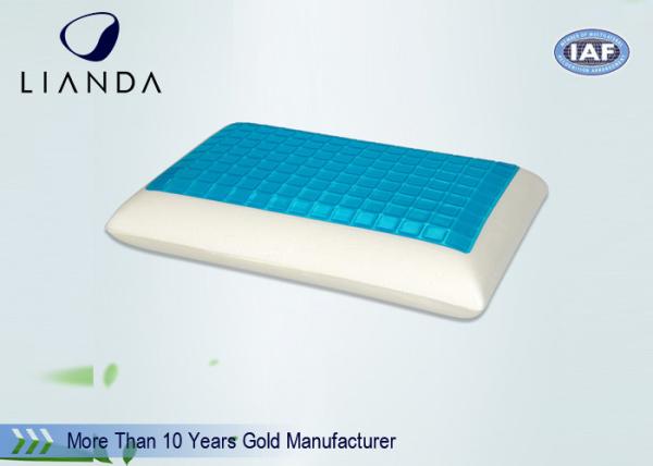 Non - Toxic Stay Cool Pillow , White Cooling Gel Bed Pillow 50D