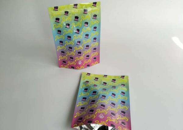 Runtz Mylar Aluminum Foil Stand Up Pouch , Plastic Zipper Pouch Gravure Printing