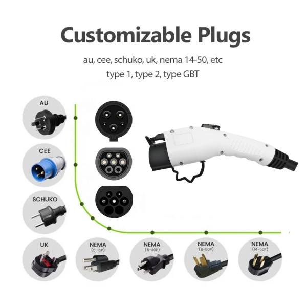 Заряжатель Ev типа 1 AC 3.5kw 7kw 22kw 16A 32A 40A типа 1 для электротранспорта