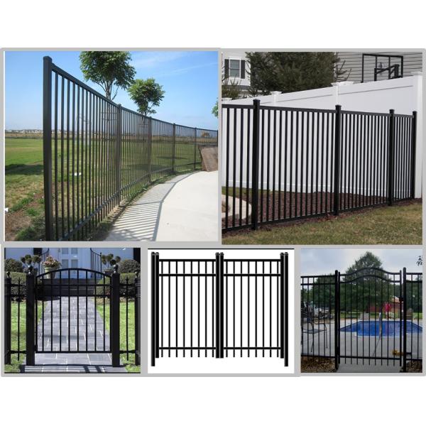6ft Black Powder Coating Steel Garden Fence Panels Decorative