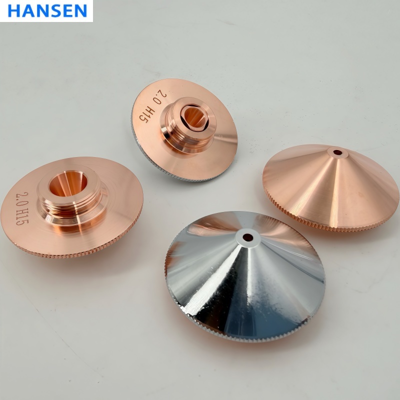Premium D32 Laser Cutting Nozzle , High-Purity Copper Single & Double Layer Nozzle for Fiber Laser Cutting Machine , Chrome-Plated CNC Cutting Consumable