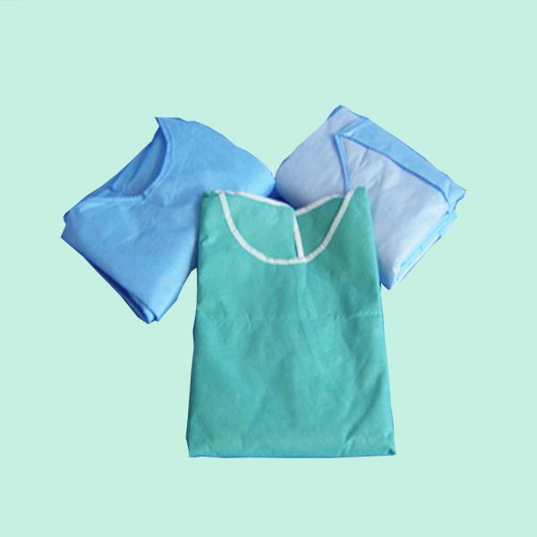 medical surgical disposable products isolation gown surgical gown PP gown blue yellow white color