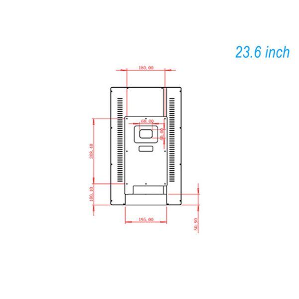 23.6 inch high transmittance intelligent guidance screen Linux system hospital consultation room entrance digital kiosk
