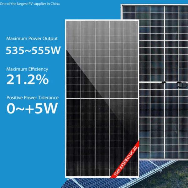 535W-555W Trina painel solar 210mm Mono Bifacial painel solar 545 w Solar Pv Power