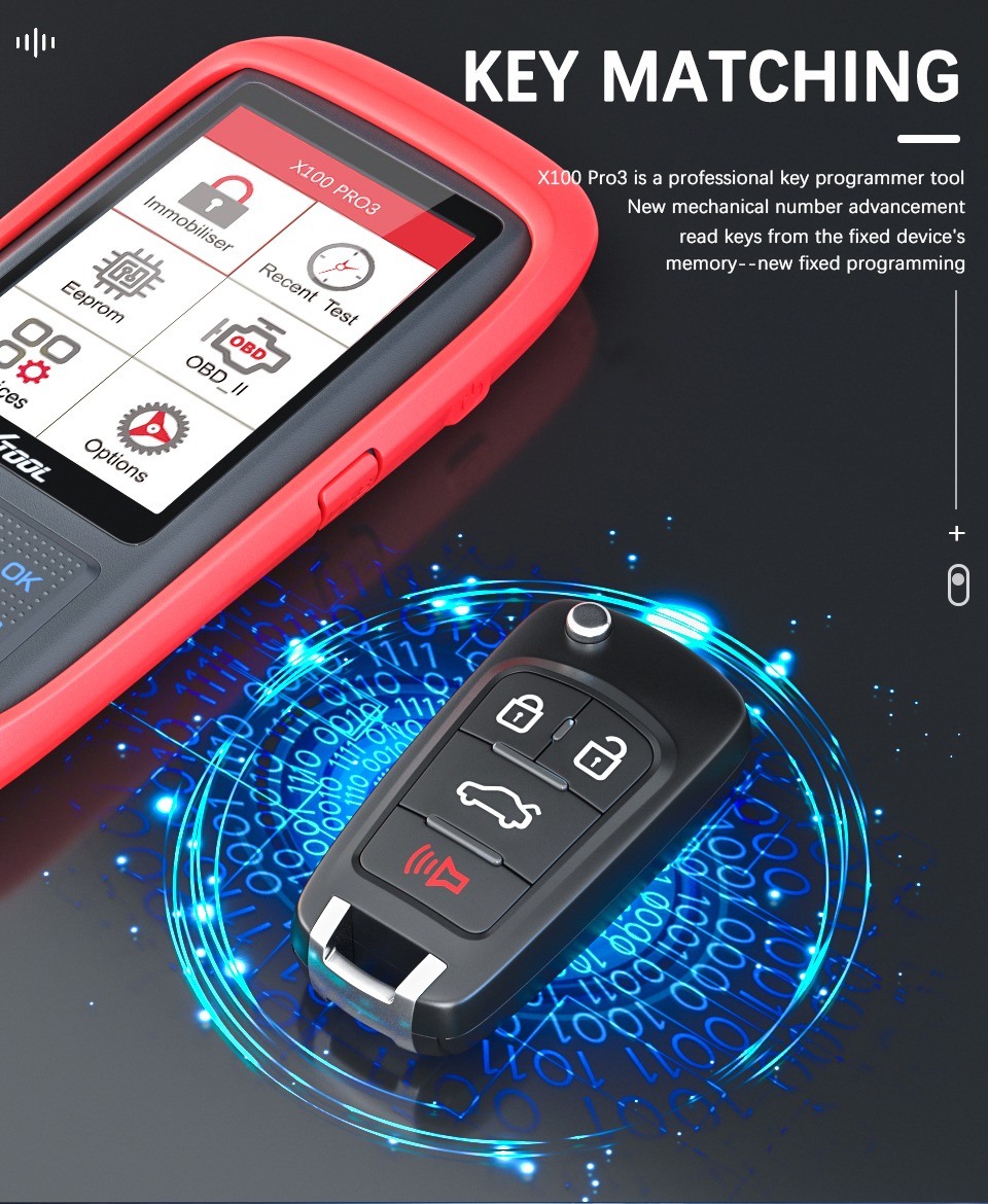 XTOOL X100 Pro3 Профессиональный программист автоматического ключа Добавьте EPB, ABS, TPS Функции перезагрузки Бесплатное обновление