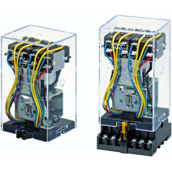 Compact OMRON 14PFA latching relay designed for consumption and fast operational