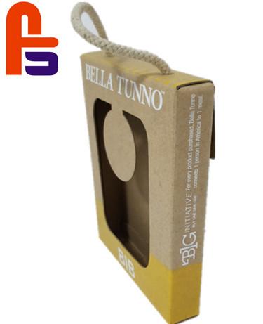 Folding Kraft Paper Box Full Color Logo Printed Matt Lamination With Cotton Handle