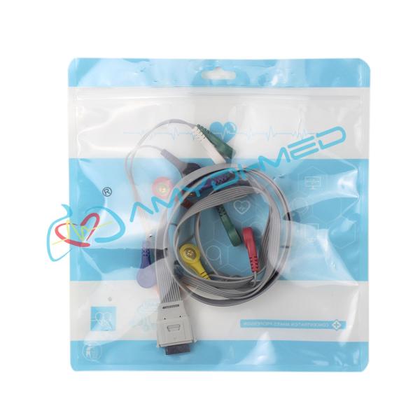 Holter Recorder ECG Lead Wires 0.9m BIOMEDICA-26P 10 Lead Snap Holter ECG Cable ISO 13485 Surgical Supplies Grey TPU
