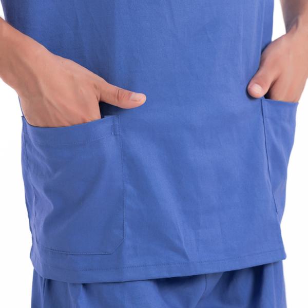O hospital do poliéster esfrega o doutor curto dos cuidados do algodão da luva dos uniformes do terno