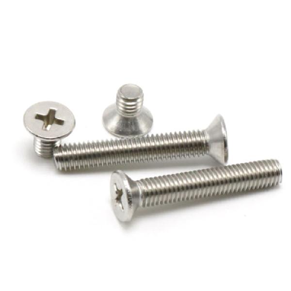 10 - 32 X 2 '' Plain Stainless Steel Countersunk Socket Screws White Zinc / HDG Ruspert